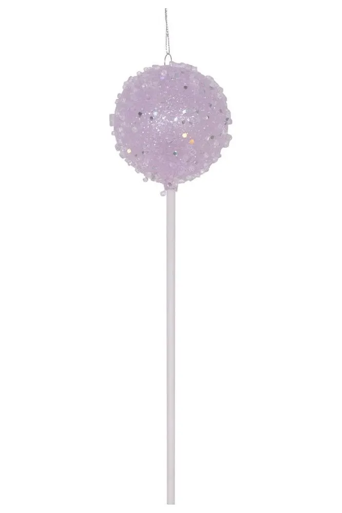 10" Purple Round Lollipop Ornament (Set of 3)