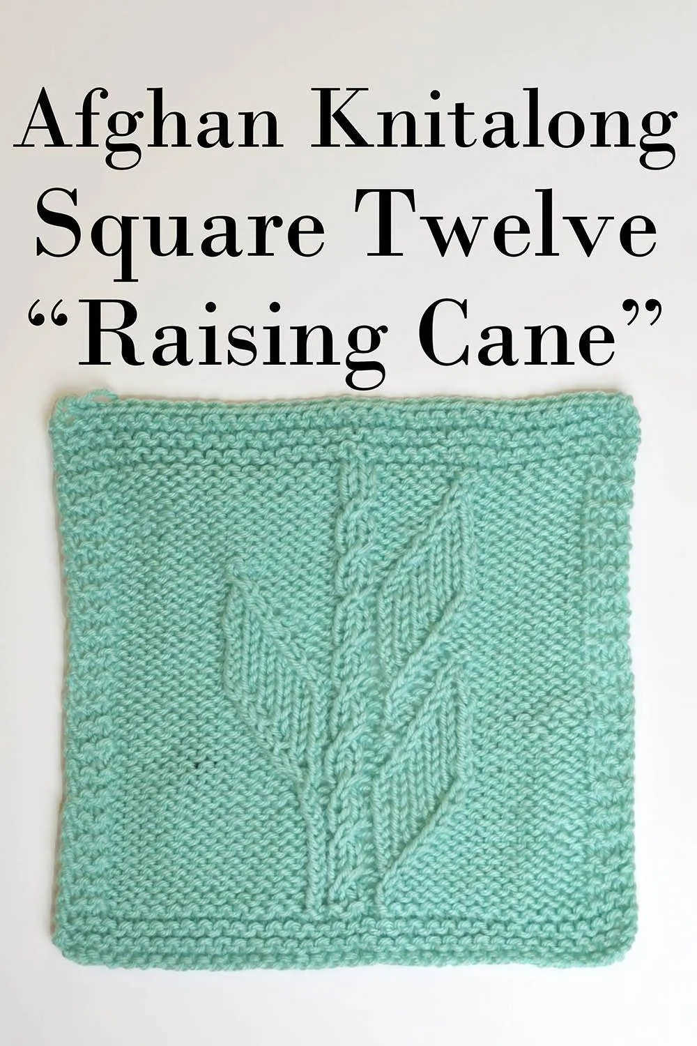 Afghan Knitalong Square 12 - Raising Cane
