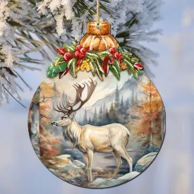 Alaskan Majestic Elk Wooden Ornaments by G.Debrekht - Wildlife Holiday Décor - 870028