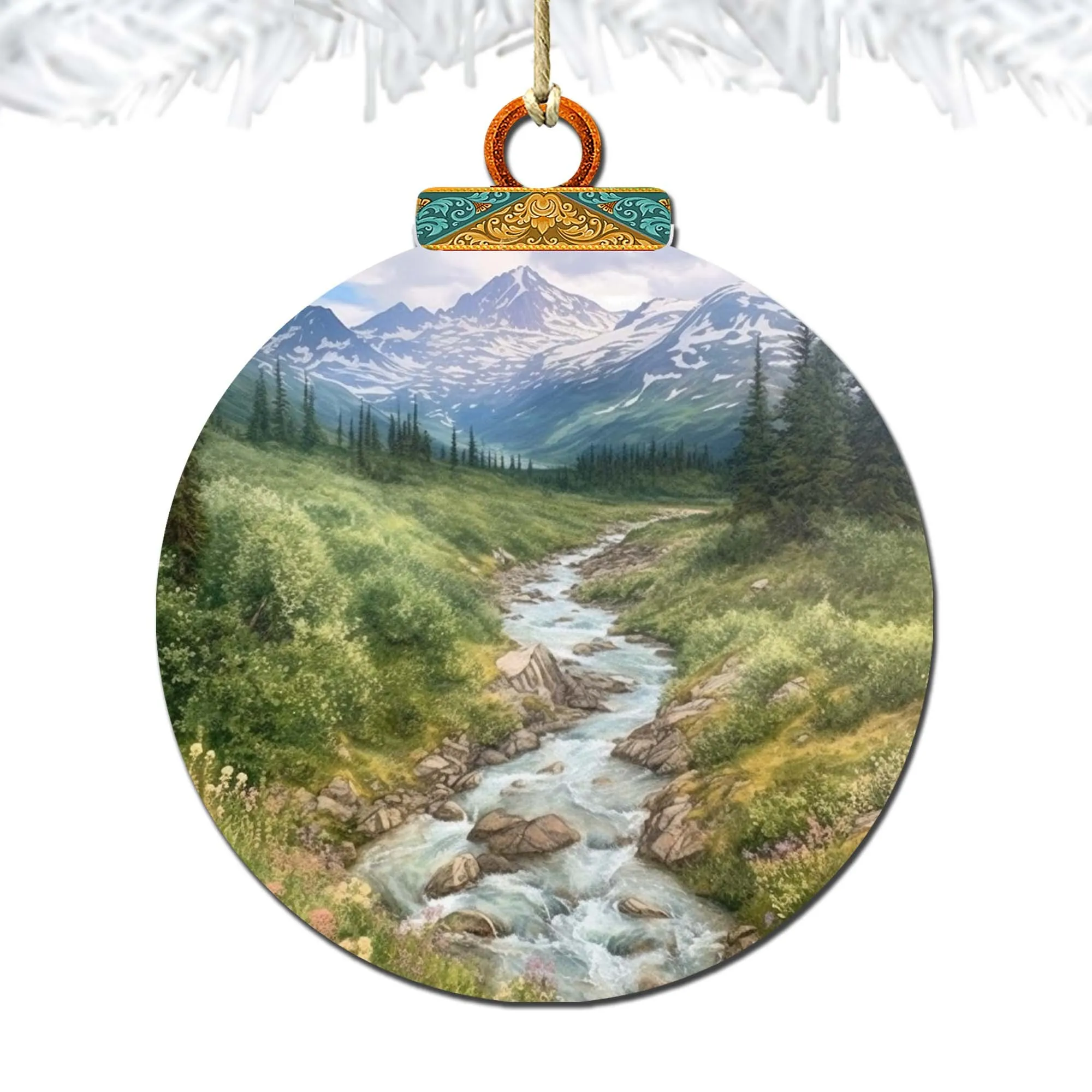 Alaskan Wilderness Wooden Ornaments by G.Debrekht - Wildlife Holiday Décor - 870076