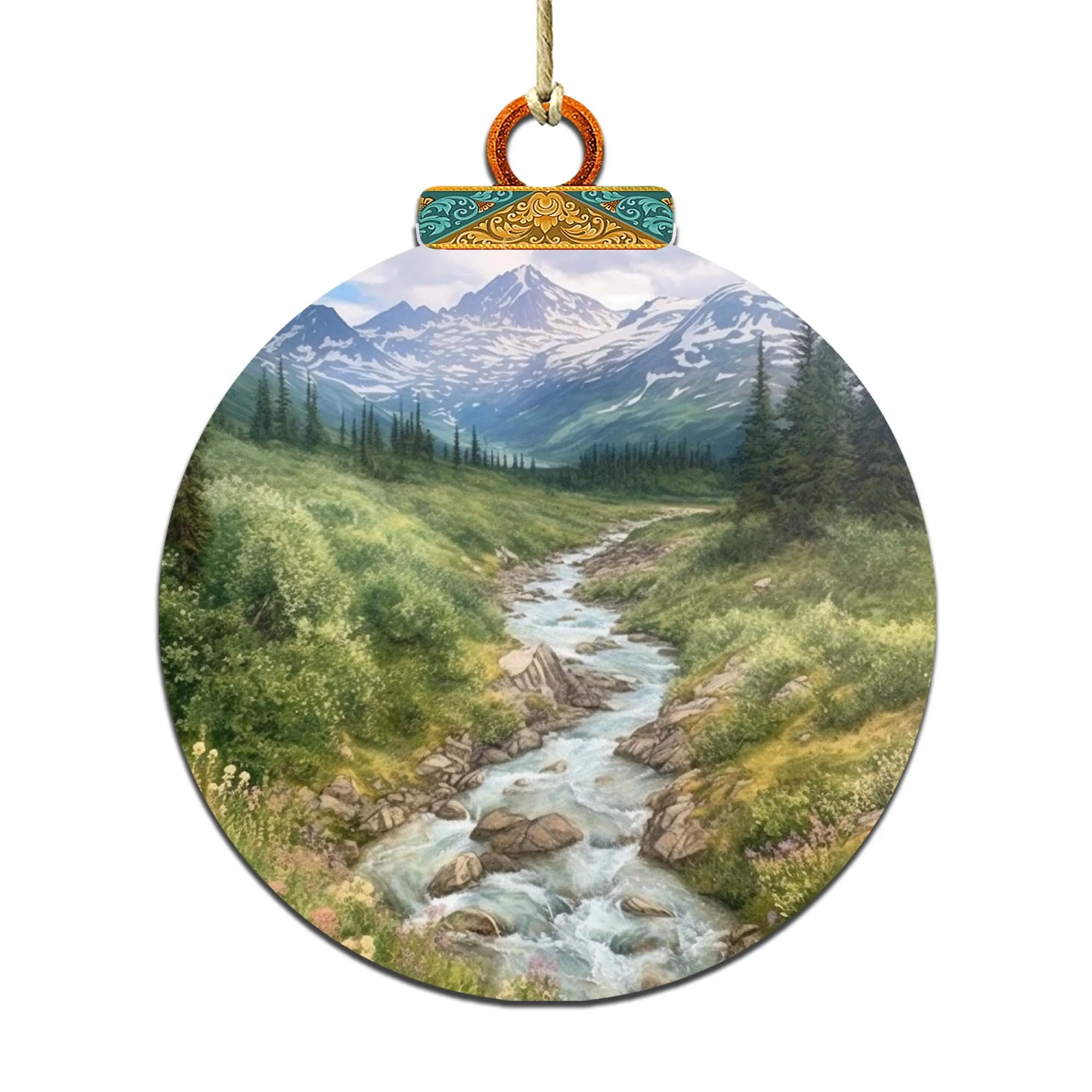 Alaskan Wilderness Wooden Ornaments by G.Debrekht - Wildlife Holiday Décor - 870076