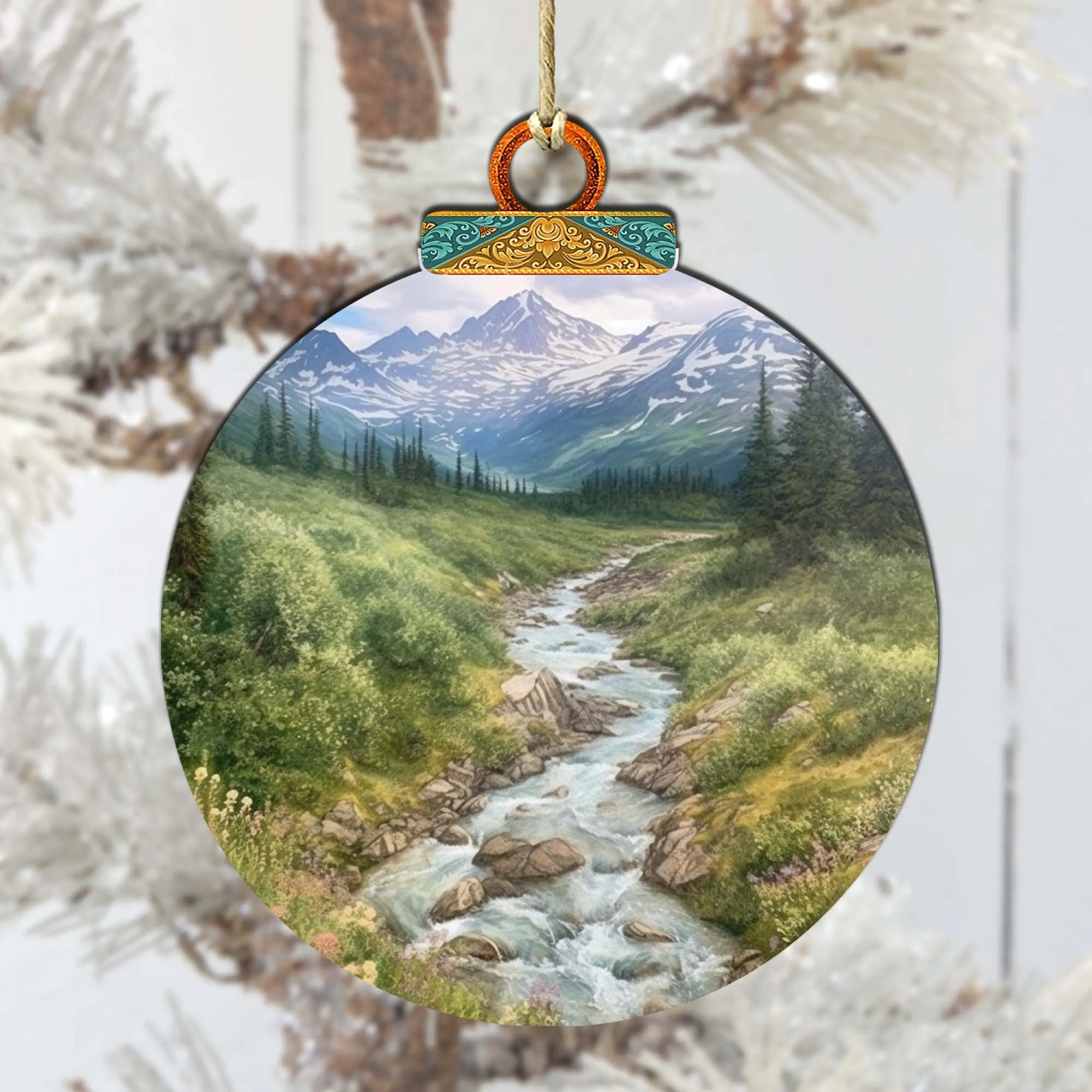 Alaskan Wilderness Wooden Ornaments by G.Debrekht - Wildlife Holiday Décor - 870076