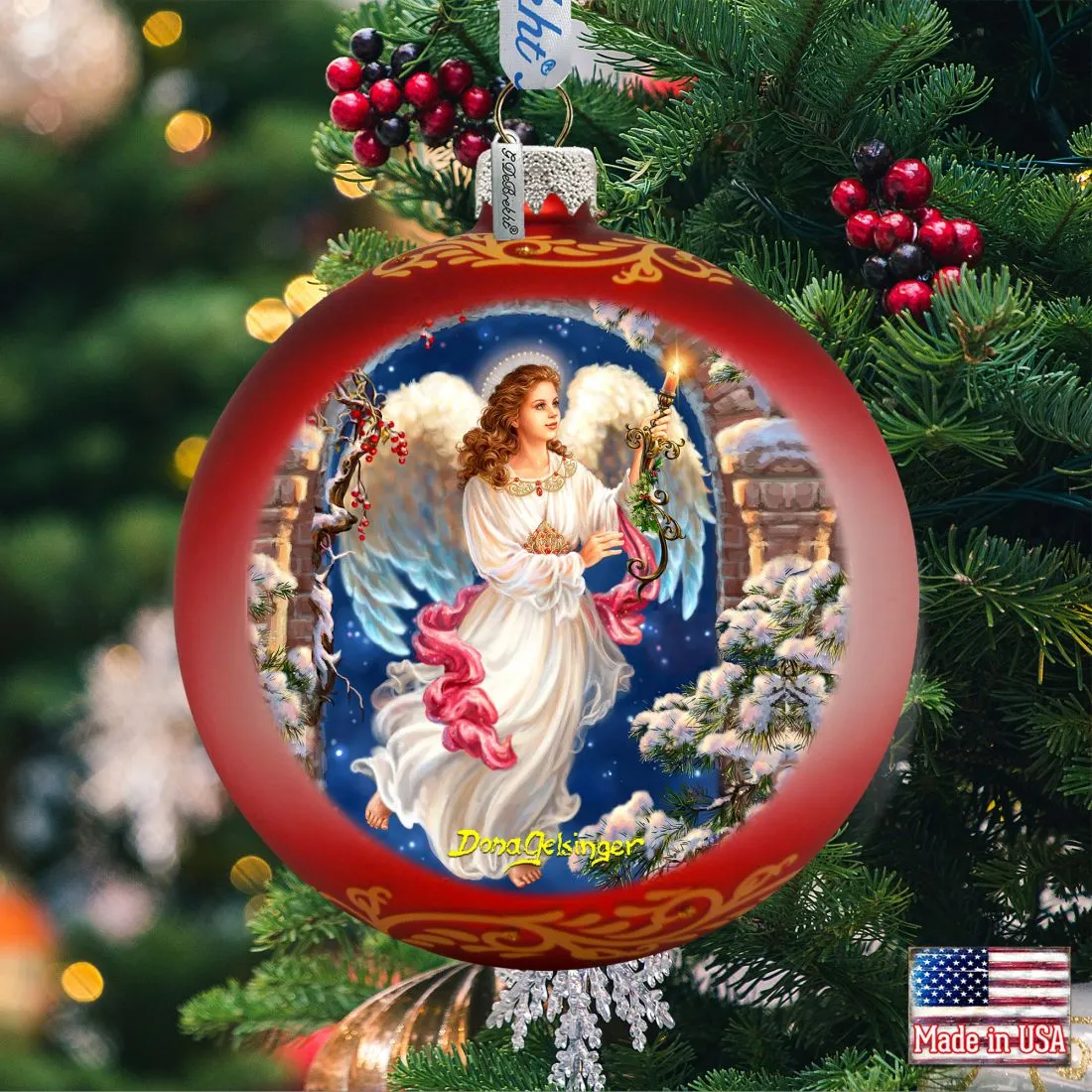 Angel in the Arch Glass Ornament by D. Gelsinger - Nativity Holiday Décor - 71114-1322