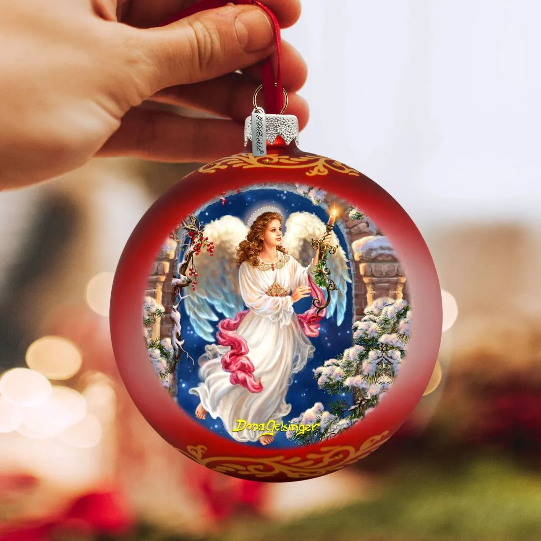 Angel in the Arch Glass Ornament by D. Gelsinger - Nativity Holiday Décor - 71114-1322