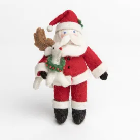 Baby Rudolph Santa Ornament