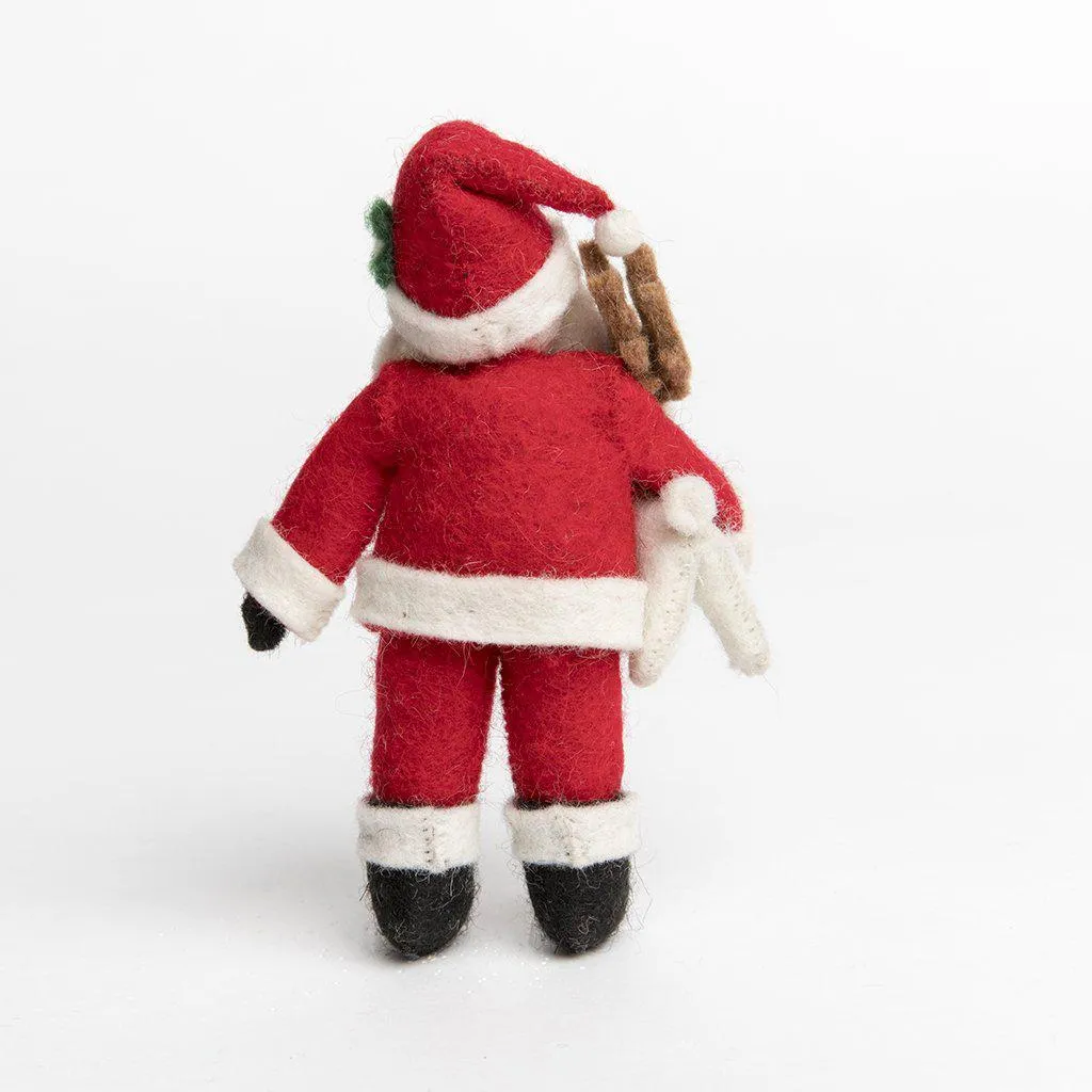 Baby Rudolph Santa Ornament