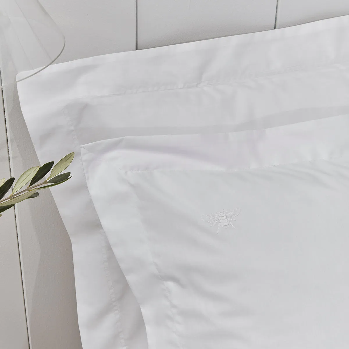 Bees Embroidered Pair of Oxford Pillowcases