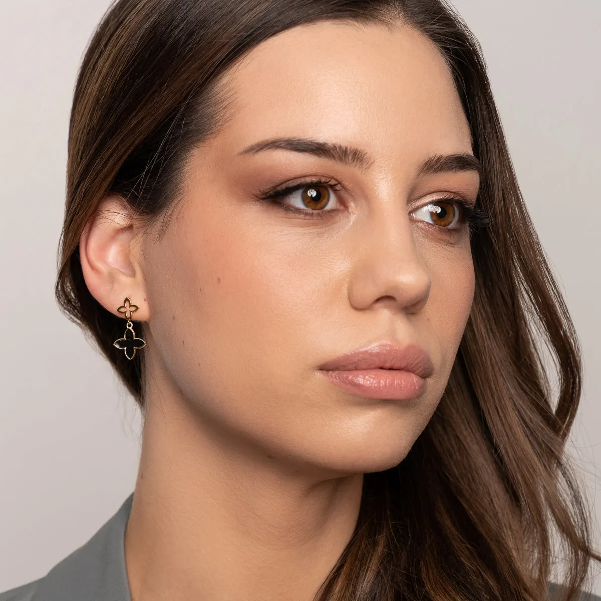 Black Alhambra Earrings