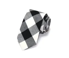 Black Buffalo Plaid Necktie