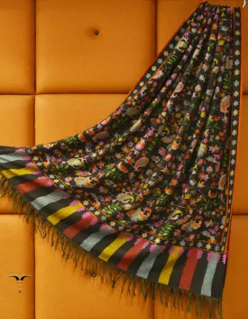 Black Kani Pashmina Shawl 6893
