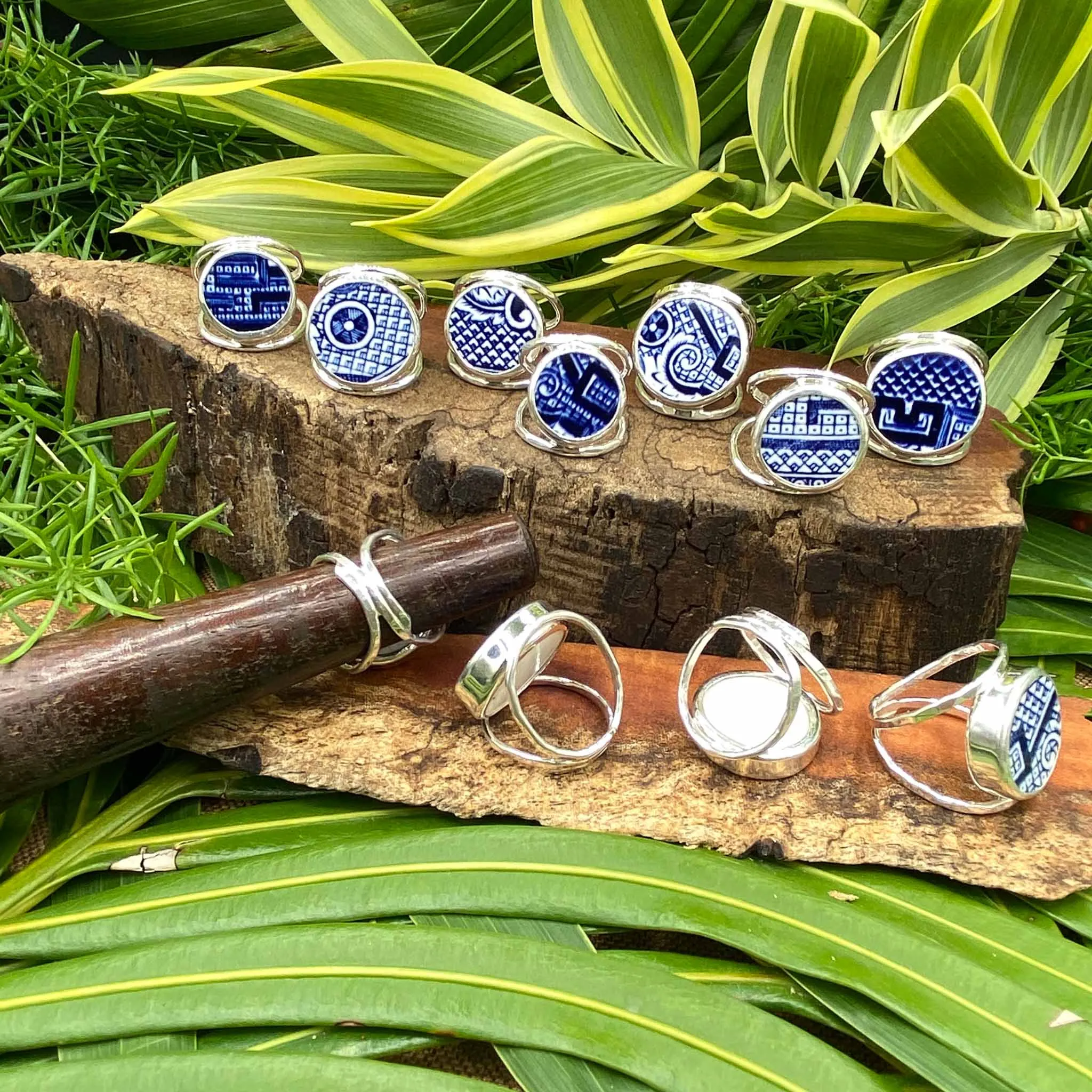 Blue Willow Sterling Silver Chaney Ring