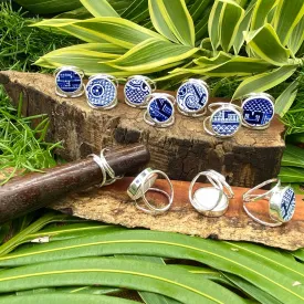 Blue Willow Sterling Silver Chaney Ring