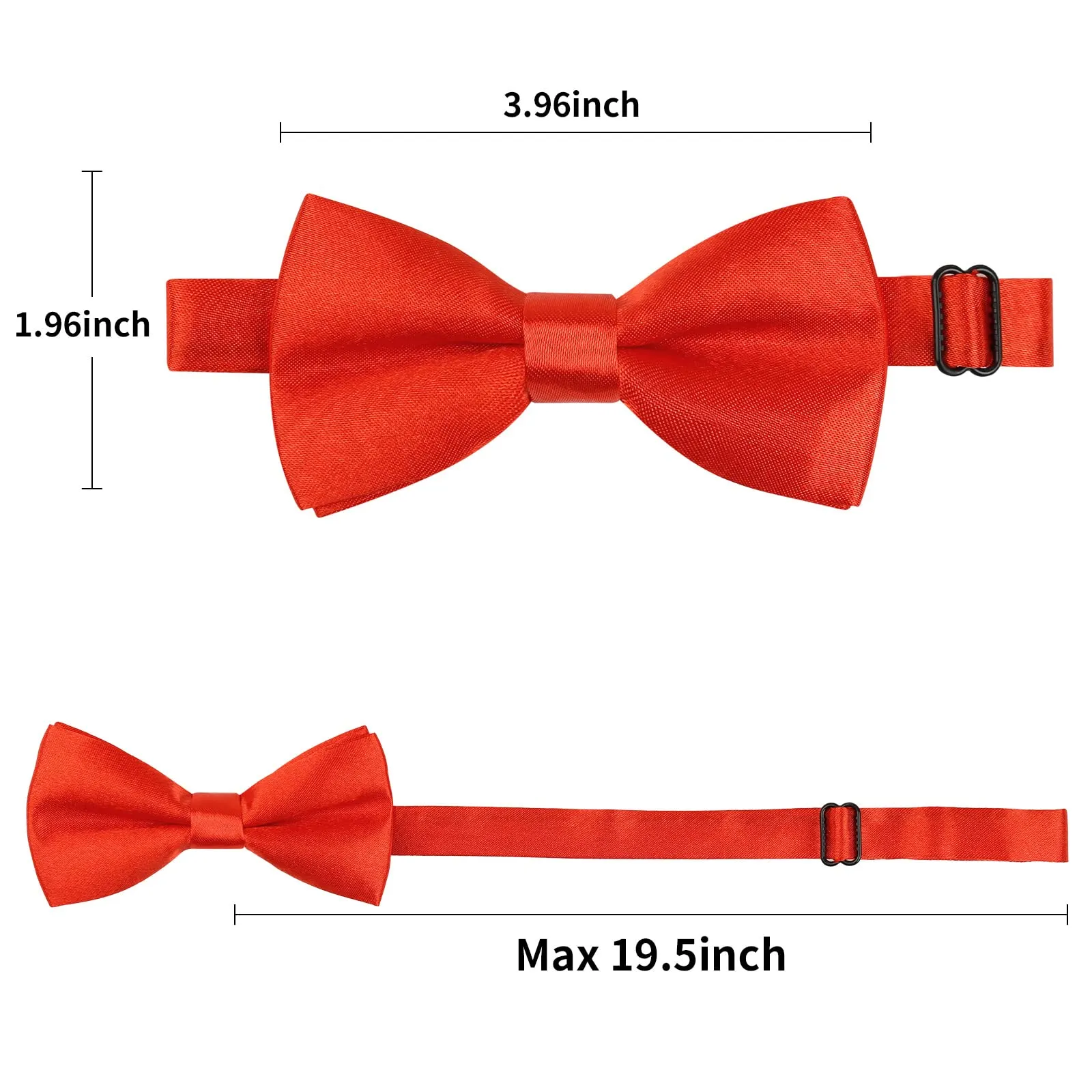 Boy's Pre-tied Bow Tie Fancy Plain Adjustable Bow ties-070