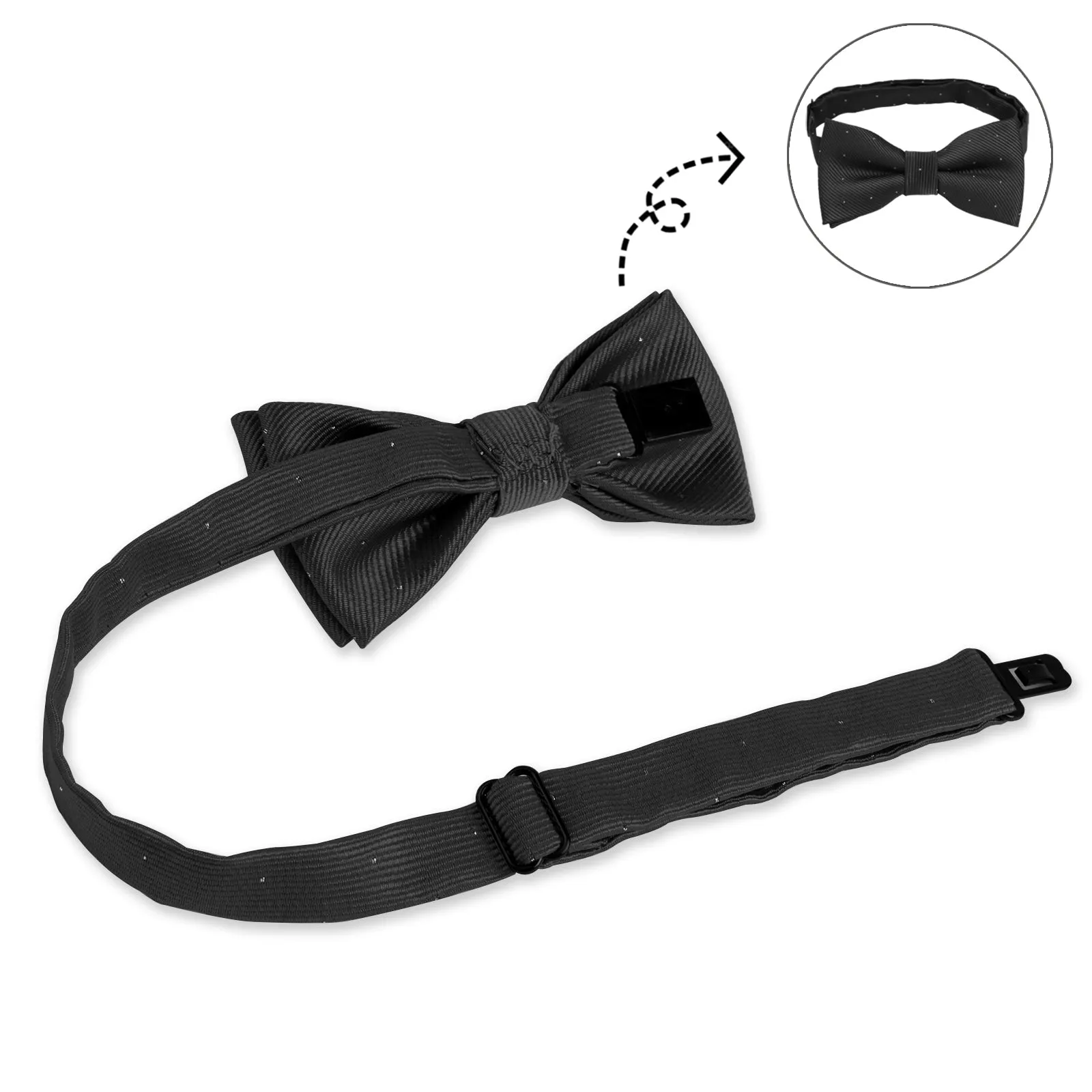 Boy's Pre-tied Bow Tie Fancy Plain Adjustable Bow ties-070