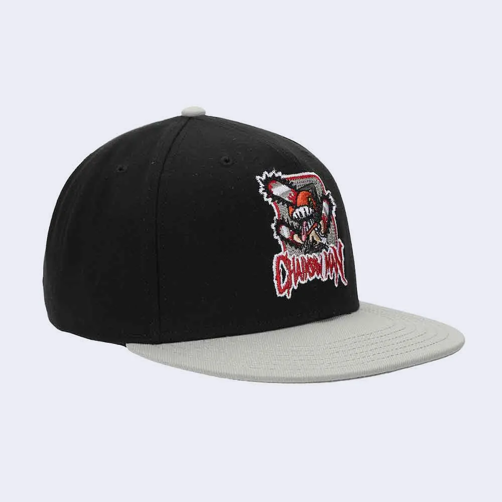 Chainsaw Man Chibi Embroidered Hat (Black)