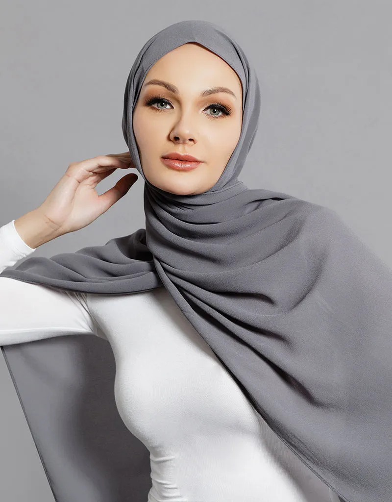 Chiffon Shawl - Shades of Grey