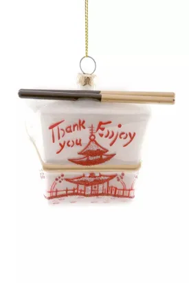 Chinese Take Out Box Ornament - Ivory