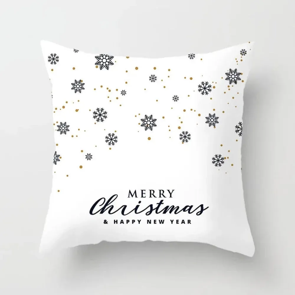 christmas pillowcase xmas themed zipper throw wintertime pillowcover ✈️ free.shipping