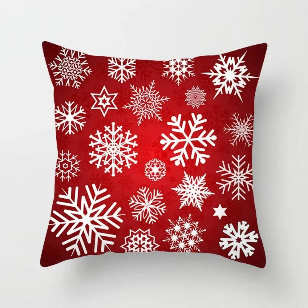 christmas pillowcase xmas themed zipper throw wintertime pillowcover ✈️ free.shipping