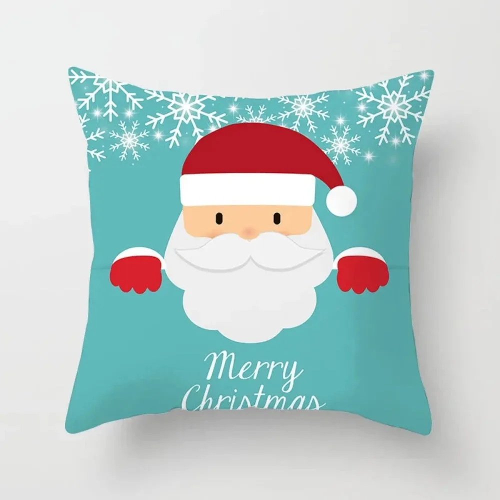 christmas pillowcase xmas themed zipper throw wintertime pillowcover ✈️ free.shipping