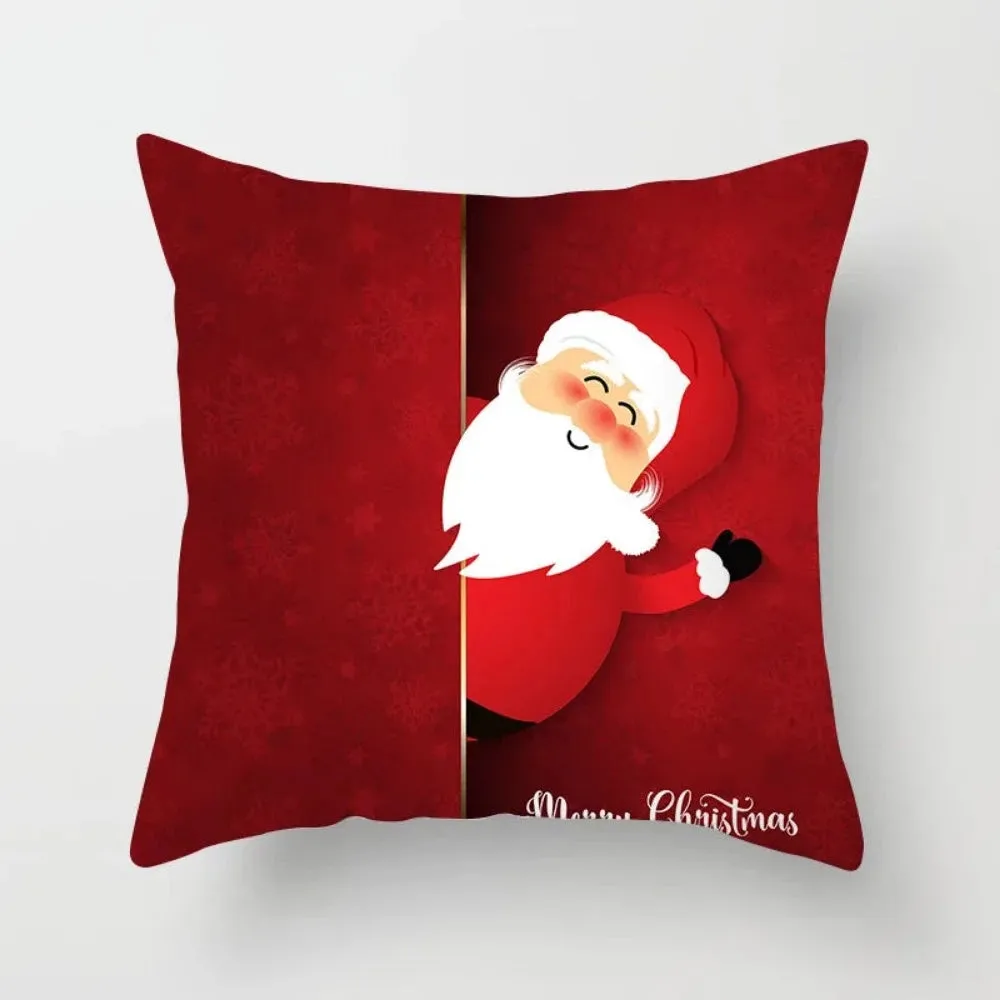 christmas pillowcase xmas themed zipper throw wintertime pillowcover ✈️ free.shipping