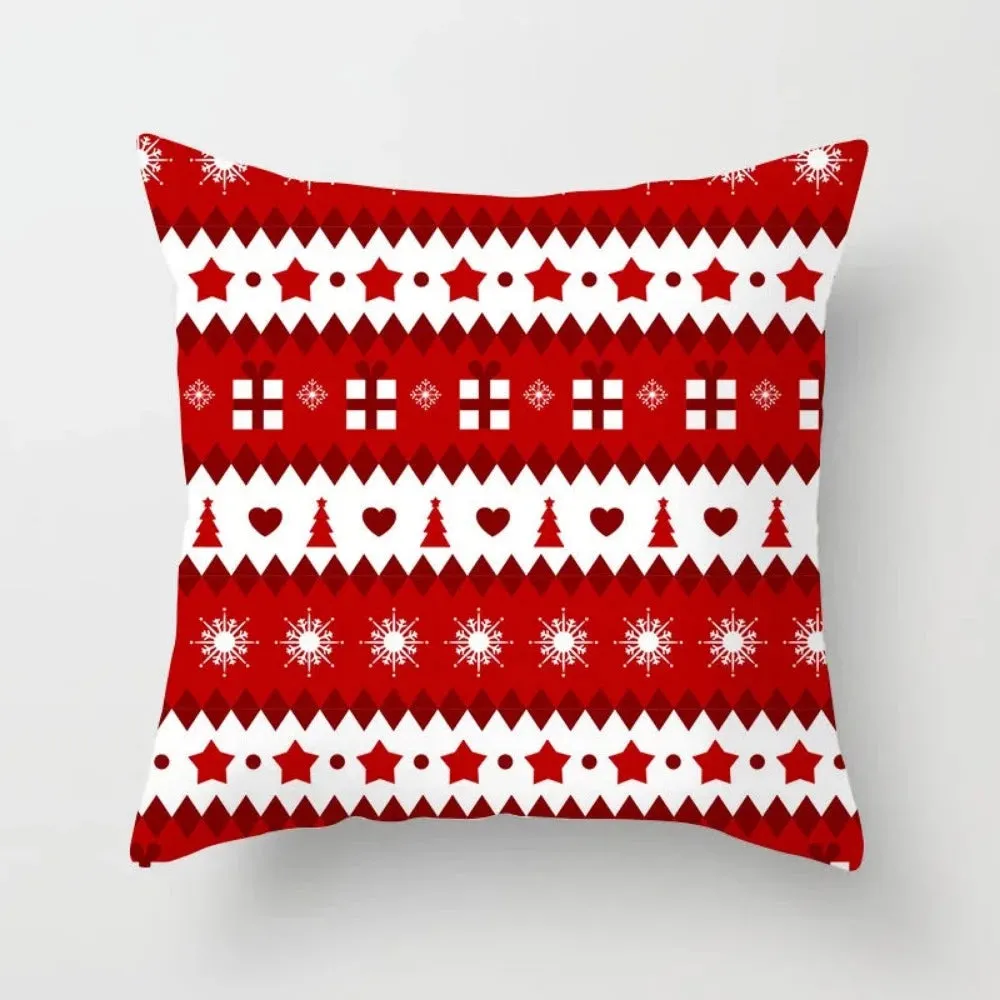 christmas pillowcase xmas themed zipper throw wintertime pillowcover ✈️ free.shipping