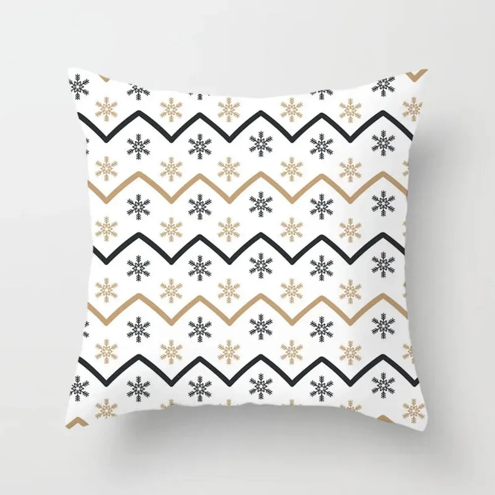 christmas pillowcase xmas themed zipper throw wintertime pillowcover ✈️ free.shipping