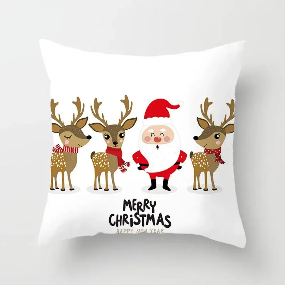 christmas pillowcase xmas themed zipper throw wintertime pillowcover ✈️ free.shipping