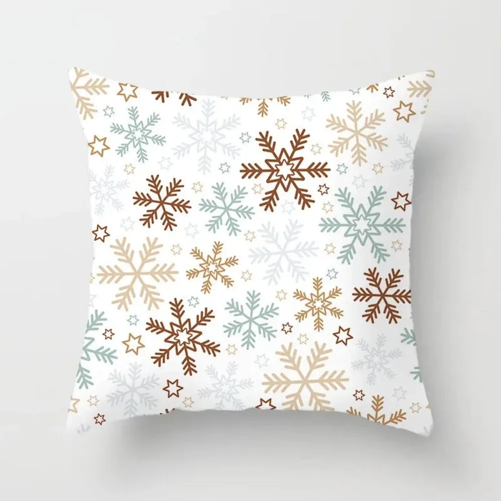 christmas pillowcase xmas themed zipper throw wintertime pillowcover ✈️ free.shipping