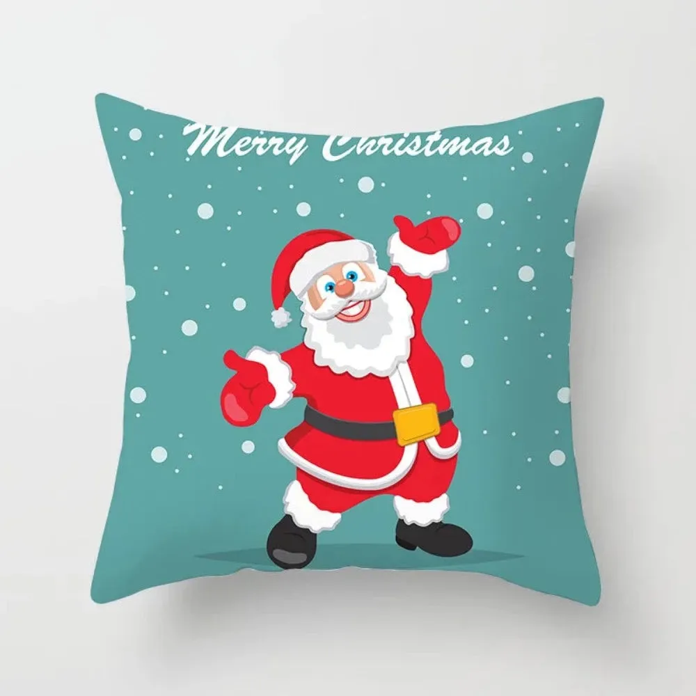 christmas pillowcase xmas themed zipper throw wintertime pillowcover ✈️ free.shipping