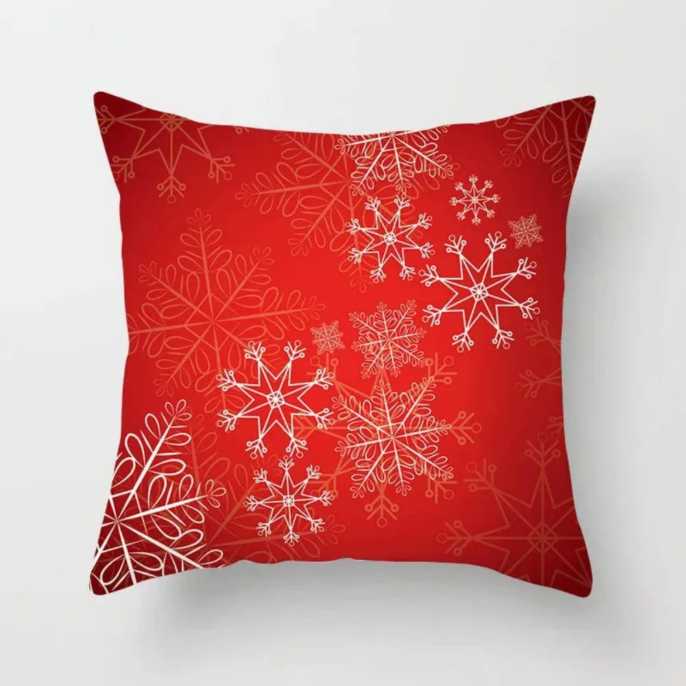 christmas pillowcase xmas themed zipper throw wintertime pillowcover ✈️ free.shipping