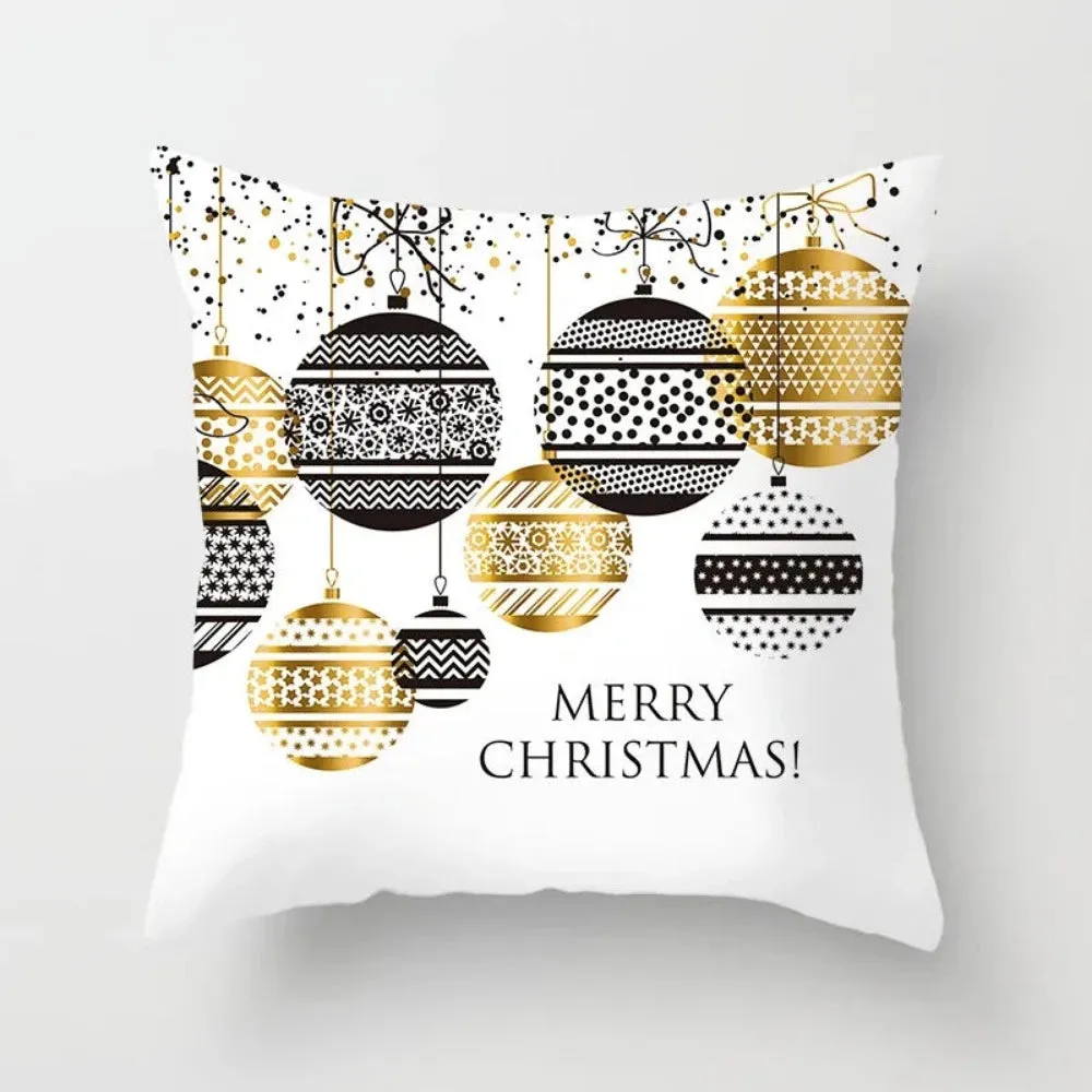 christmas pillowcase xmas themed zipper throw wintertime pillowcover ✈️ free.shipping