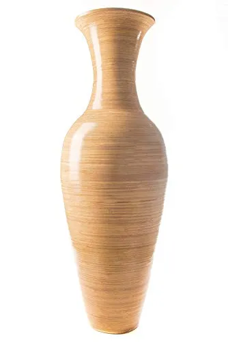 Classic Bamboo Floor Vase - Natural