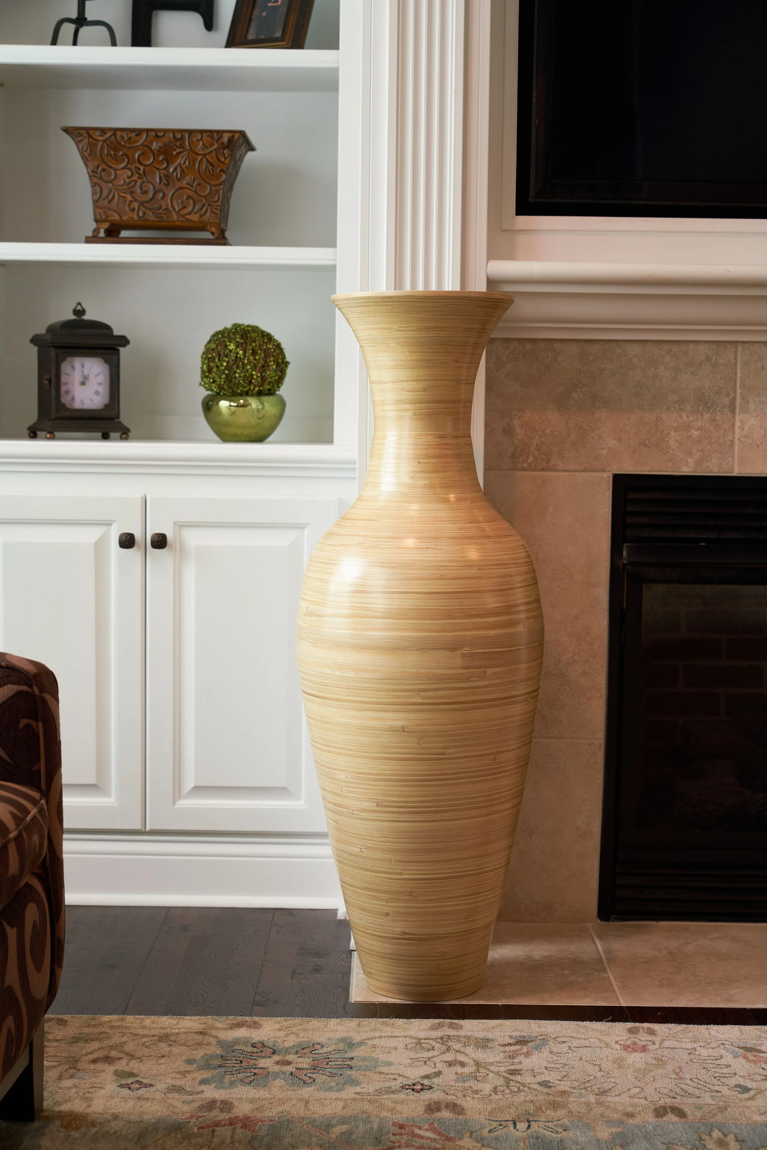 Classic Bamboo Floor Vase - Natural