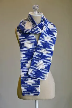 Color Pooling Argyle Scarf