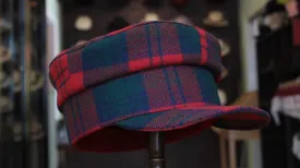 Conductor Cap-Red and Green Plaid