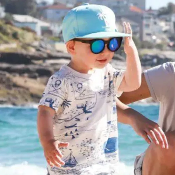 Cubs & Co. Snapback Palm Hat - Blue Baby (XS)