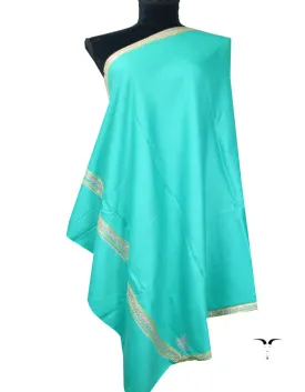 cyan tilla embroidery pashmina shawl 8121
