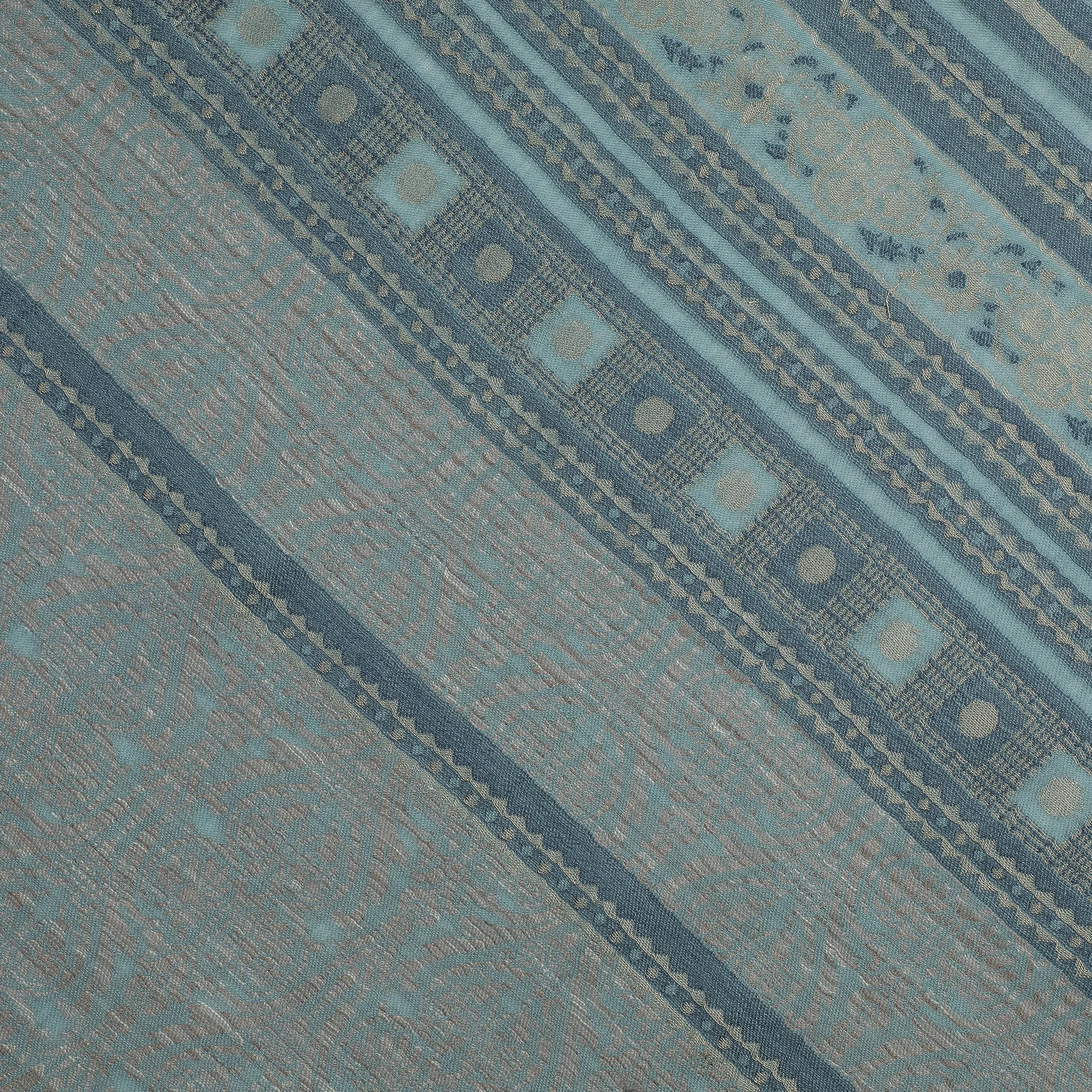Daneen Gleaming Woolen Metal Statement Woven Design Shawl