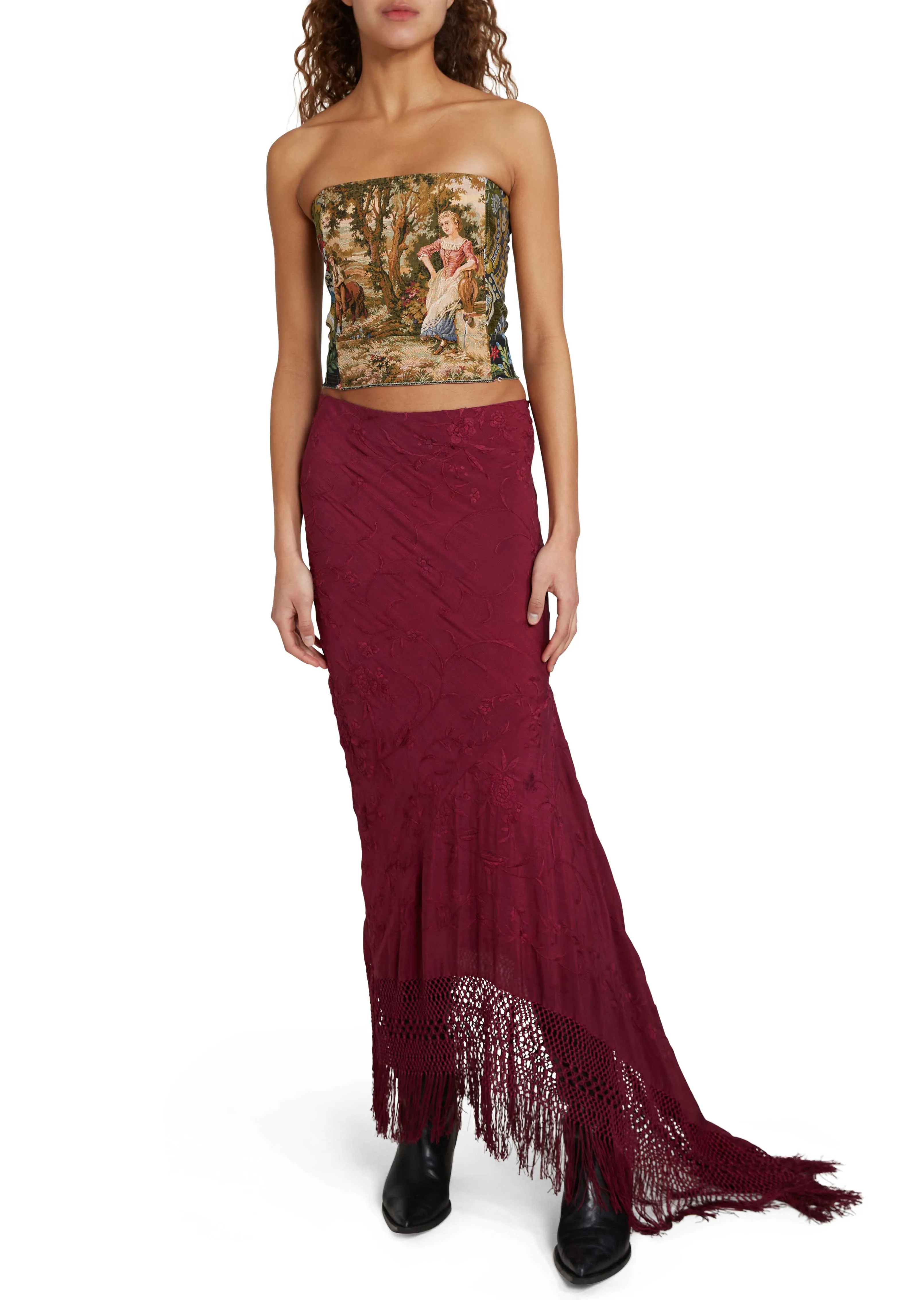 Demi Couture Piano Shawl Maxi Skirt