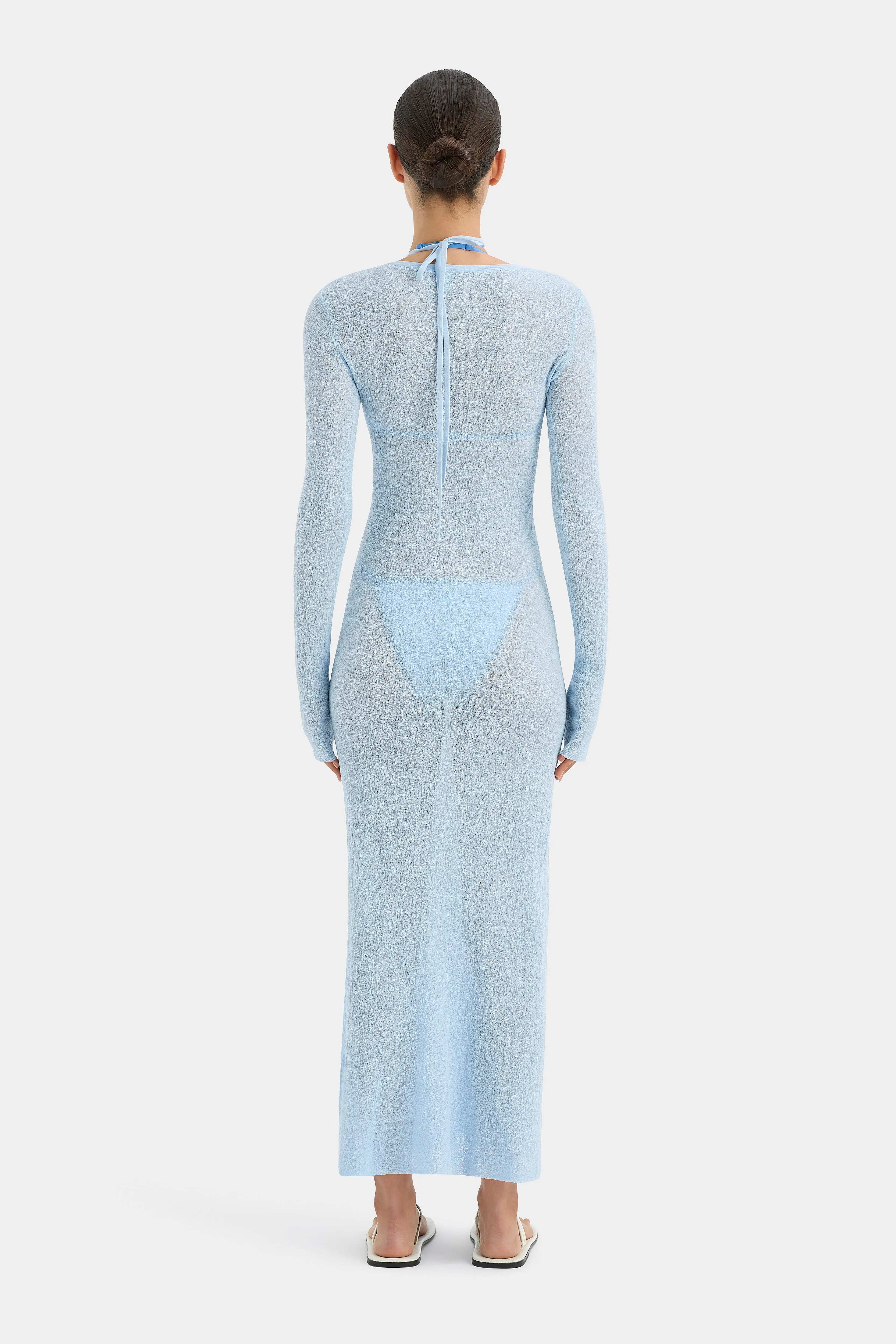 Emmeline Halter Long Sleeve Dress