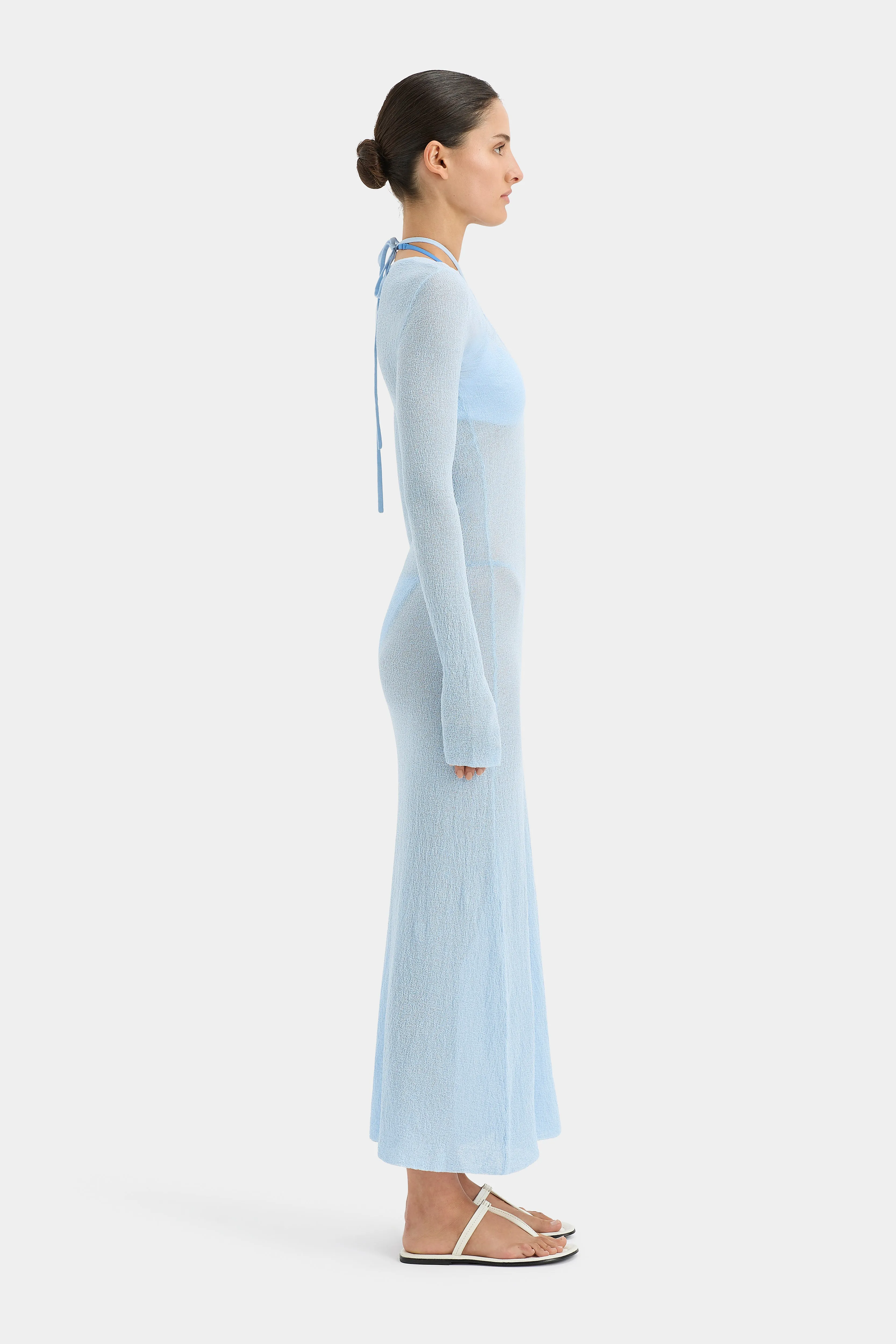 Emmeline Halter Long Sleeve Dress