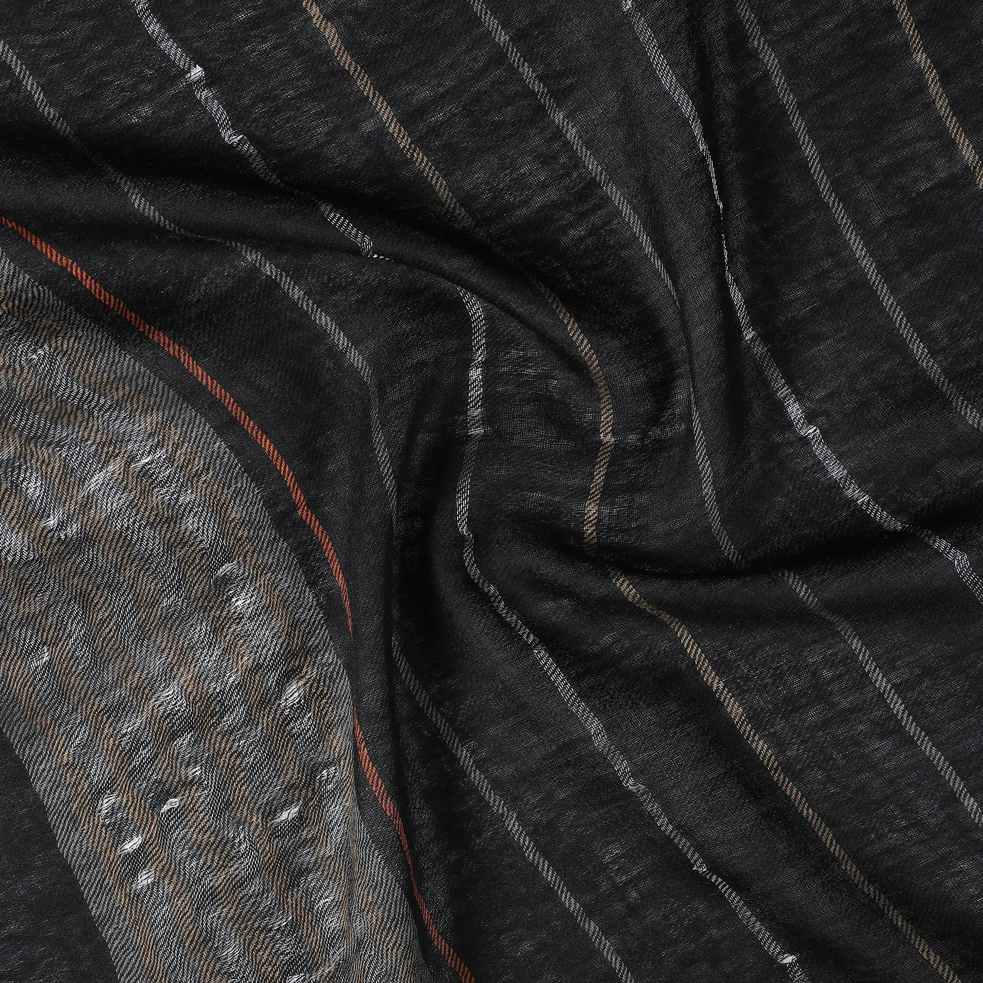 Fauzia Wool Metallic Dobby Shawl