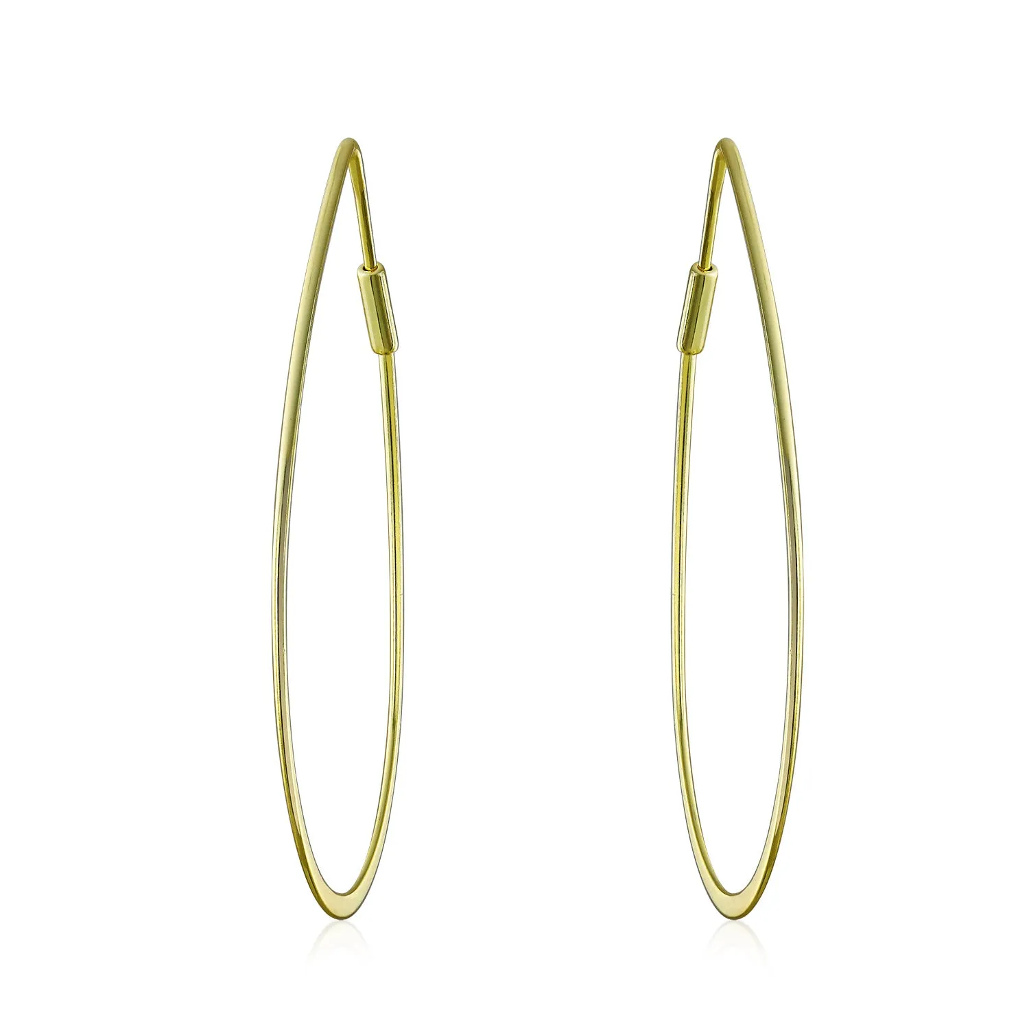 Geometric Chain Crescent Moon Dangling Earrings .925Sterling Silver