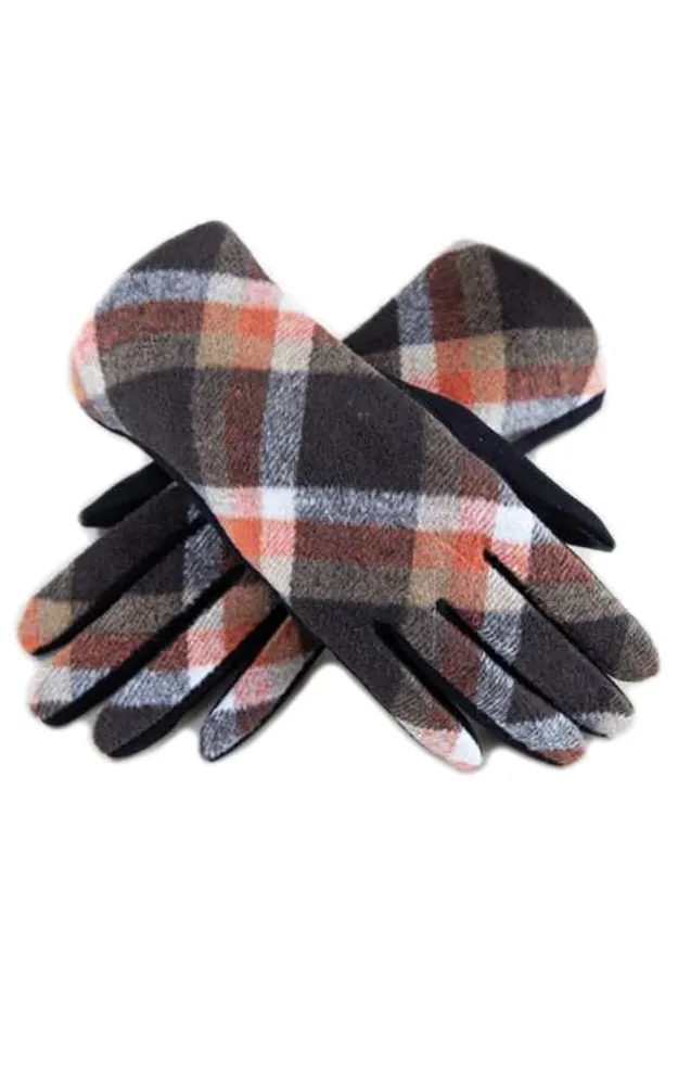 GL12284 Diamond Plaid Pattern Gloves 6prs Pack
