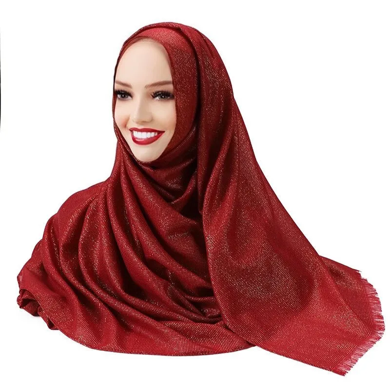 Glamour Hijab/Shawl With Golden Threads