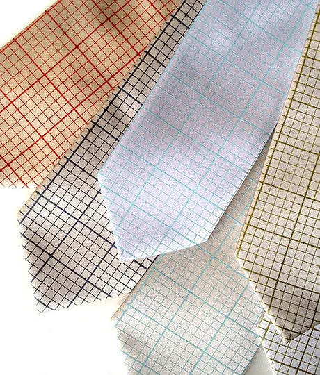 Graph Paper Necktie, Grid Paper Tie.
