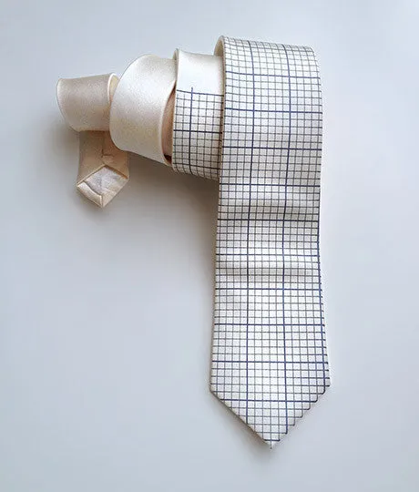 Graph Paper Necktie, Grid Paper Tie.