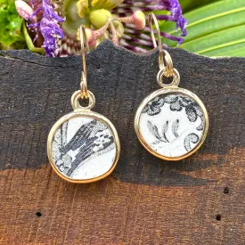 Intaglio Vintage 14k Gold Earrings