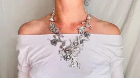 Jungle Silver Necklace. Taxco. Stunning!